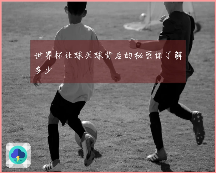 世界杯让球买球背后的秘密你了解多少